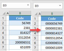 Pad Numbers (Add Leading Zeros) in Excel & Google .